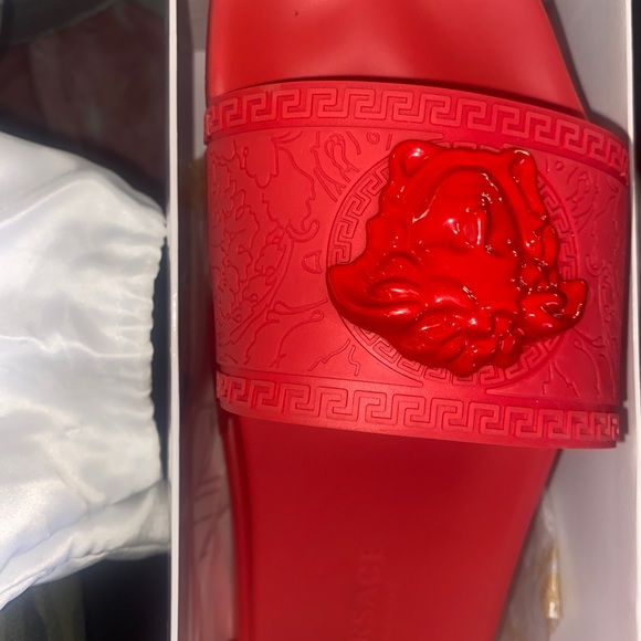 Red Men’s Versace Slides - Picture 2 of 4